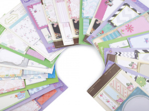 Papírové lepící bločky s potiskem