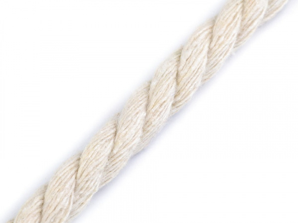 Bavlněná šňůra kroucená Ø8 mm macrame
