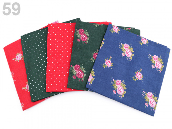 Sada látek na patchwork 48x50 cm