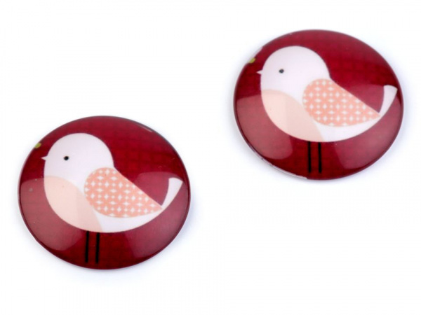 Kabošon sova, ptáček Ø30 mm