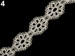Vzdušná krajka / vsadka šíře 25 mm květy