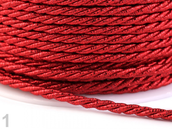 Šňůra kroucená s lurexem Ø3 mm