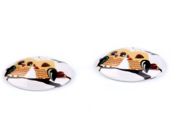 Kabošon sova, ptáček Ø30 mm