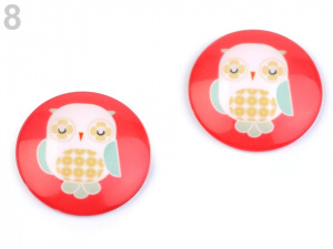 Kabošon sova, ptáček Ø30 mm