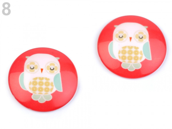 Kabošon sova, ptáček Ø30 mm
