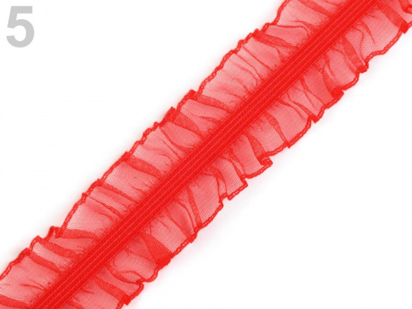 Pruženka s volánkem oboustranná šíře 25 mm