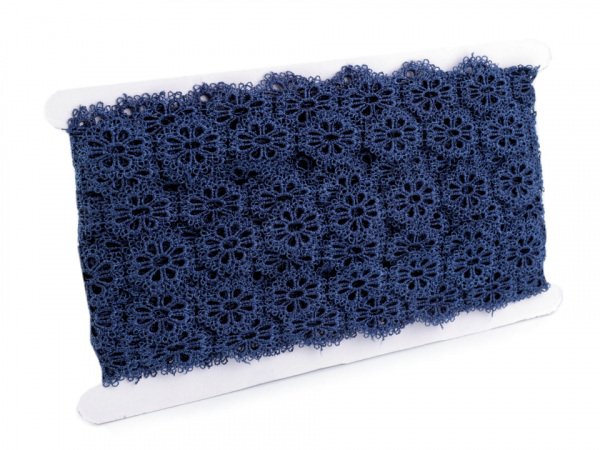 Vzdušná krajka / vsadka šíře 25 mm květy