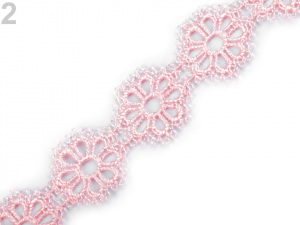 Vzdušná krajka / vsadka šíře 25 mm květy
