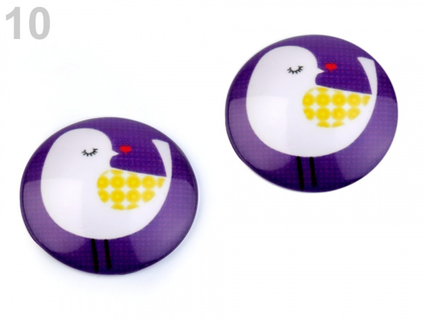 Kabošon sova, ptáček Ø30 mm