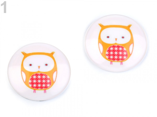 Kabošon sova, ptáček Ø30 mm