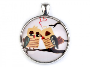 Kabošon sova, ptáček Ø30 mm