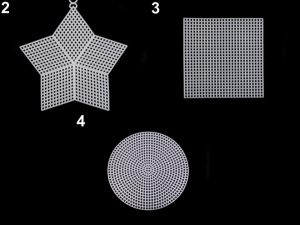 Plastová kanava / mřížka vyšívací kruh, hvězda