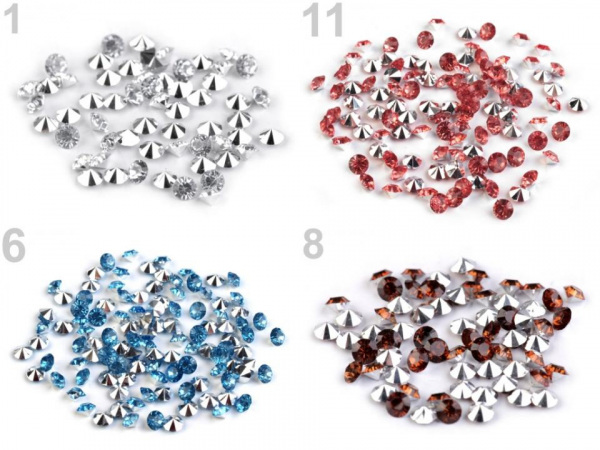 Broušené kamínky SS16 pro výrobu štrasu / aranžování svatebních stolů