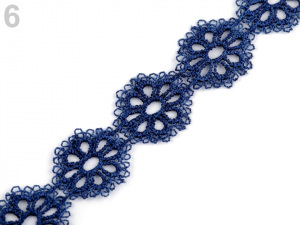 Vzdušná krajka / vsadka šíře 25 mm květy