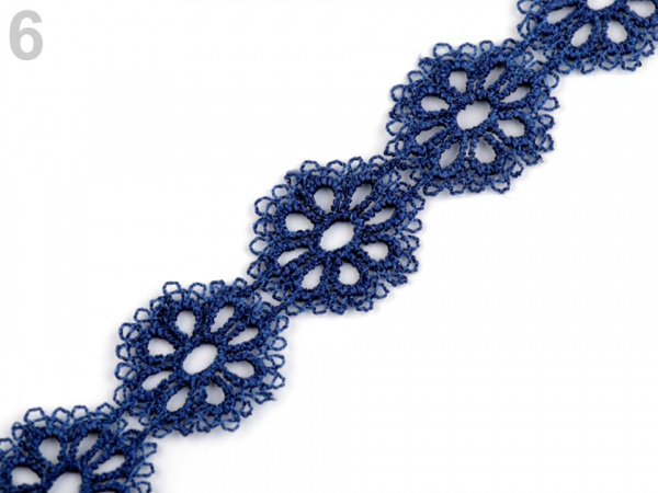 Vzdušná krajka / vsadka šíře 25 mm květy