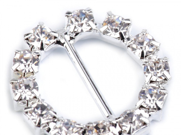 Štrasová spona / ozdoba Ø17 mm