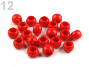 Plastové korálky s velkým průvlekem 7x10 mm