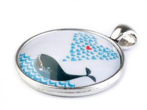 Kabošon ryba, ptáček, srdce Ø30 mm