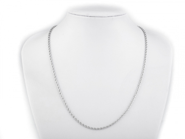 Kroucený řetízek 0,2x50 cm z nerezové oceli