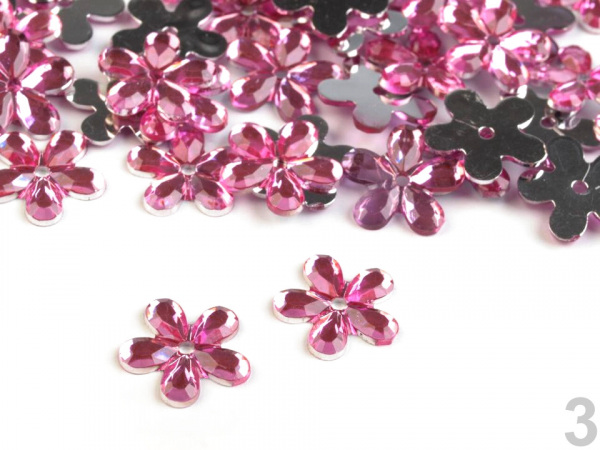 Broušený květ k našití, nalepení Ø11 mm