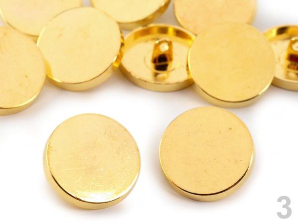 Knoflík kovový hladký velikost 32"