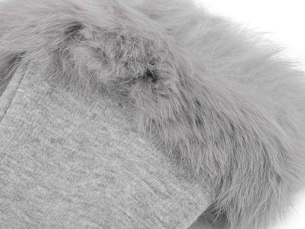 Dámské úpletové rukavice s kožešinou