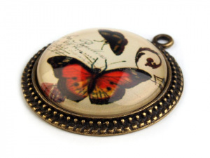 Přívěsek Ø31 mm motýli