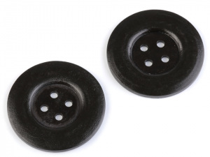 Dřevěný dekorační knoflík čtyřdírkový