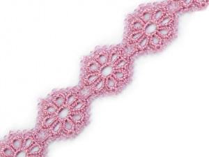 Vzdušná krajka / vsadka šíře 25 mm květy