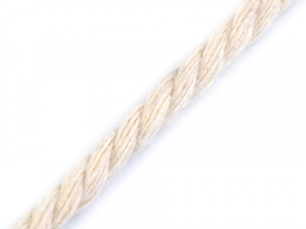 Bavlněná šňůra kroucená Ø5 mm macrame