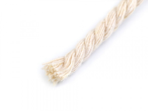 Bavlněná šňůra kroucená Ø5 mm macrame