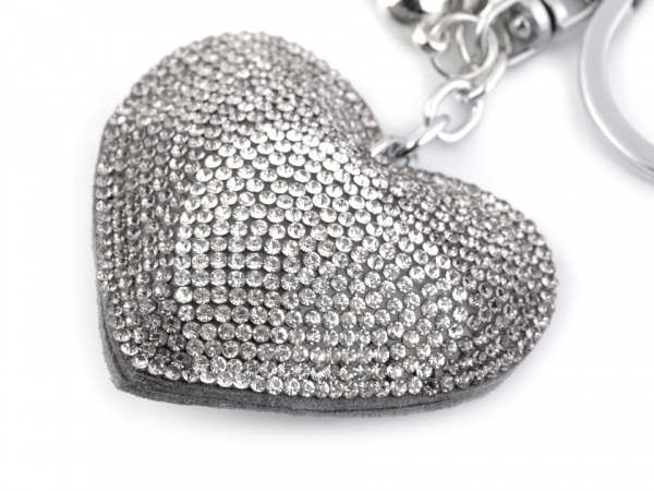 Přívěsek na kabelku / klíče srdce, hvězda