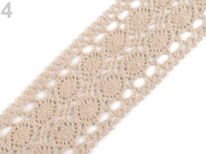 Krajka / vsadka paličkovaná šíře 50 mm