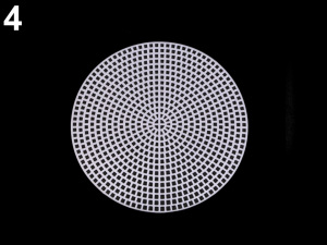 Plastová kanava / mřížka vyšívací kruh, hvězda