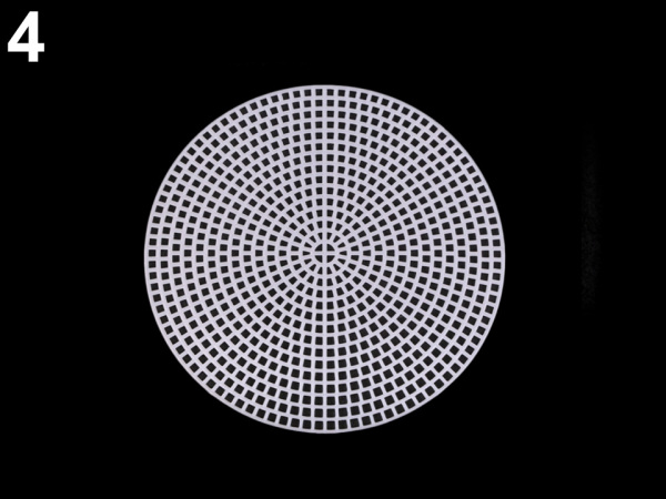 Plastová kanava / mřížka vyšívací kruh, hvězda