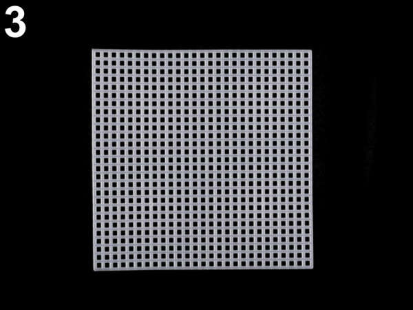 Plastová kanava / mřížka vyšívací kruh, hvězda