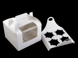 Papírová krabice s průhledem