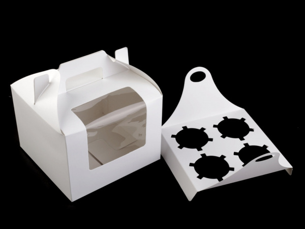 Papírová krabice s průhledem