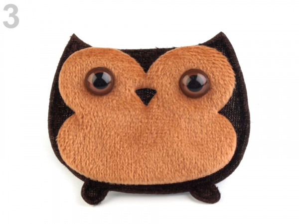 Plyšová aplikace / nášivka sova
