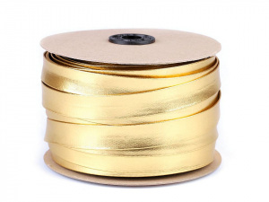 Šikmý proužek koženkový šíře 20 mm stříbrný, zlatý