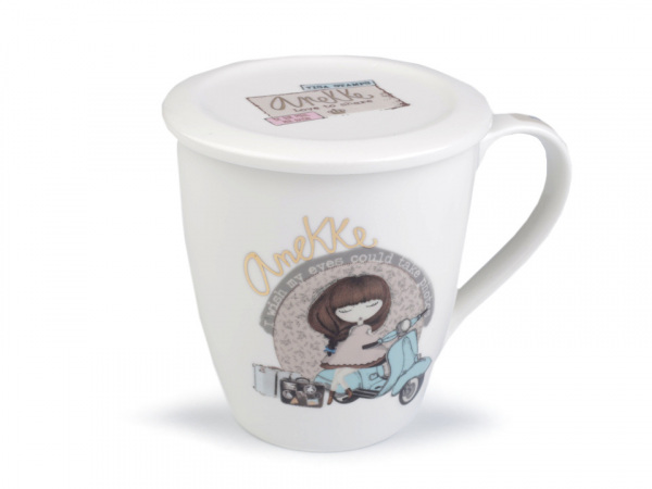 Porcelánový hrnek s pokličkou Anekke