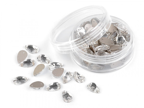 Broušené kamínky kapky našívací