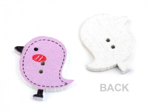 Knoflík dětský velikost 42" ptáček