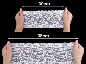 Elastická krajka / vsadka / běhoun šíře 21 cm