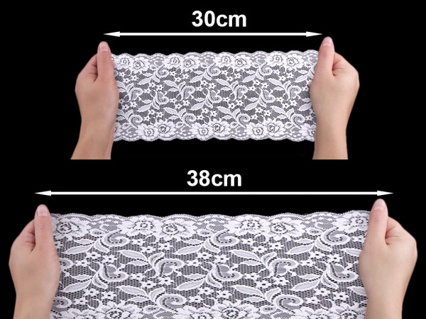Elastická krajka / vsadka / běhoun šíře 21 cm