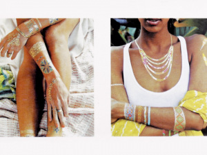 Metalické tetování smývatelné