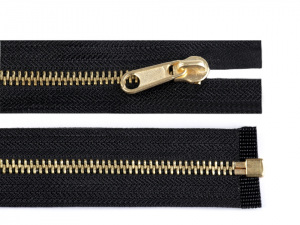 Mosazný zip šíře 6 mm délka 250 cm oboustranný jezdec