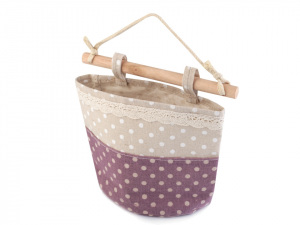 Lněný kapsář s puntíky