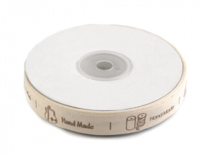 Bavlněná stuha šíře 15 mm Handmade