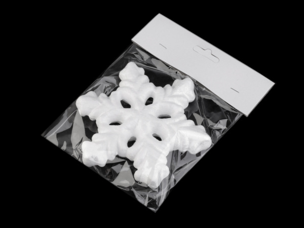 Vánoční sněhová vločka Ø13 cm polystyren